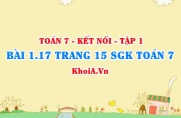Bài 1.17 trang 15 SGK Toán 7 tập 1 Kết nối tri thức
